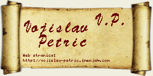 Vojislav Petrić vizit kartica